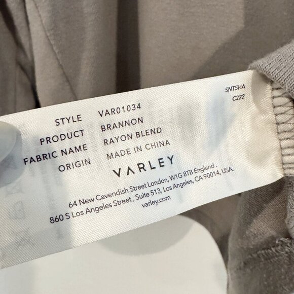 Varley Brannon Oversized Flannel Sweatshirt in Gray Loungewear Cozy Top Size XS - Picture 8 of 11